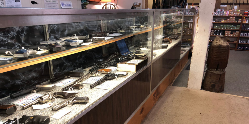 A variety of used guns in our display cases