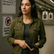 Woman at the firing range